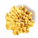 Burnt Yellow Carnation Ceramic Flower