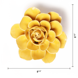 Burnt Yellow Begonia Ceramic Flower