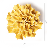 Burnt Yellow Carnation Ceramic Flower