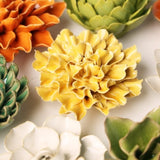Burnt Yellow Carnation Ceramic Flower