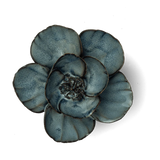 Navy Poppy Ceramic Flower