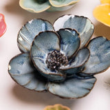 Navy Poppy Ceramic Flower