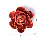 Orange Yellow Peony Ceramic Flower