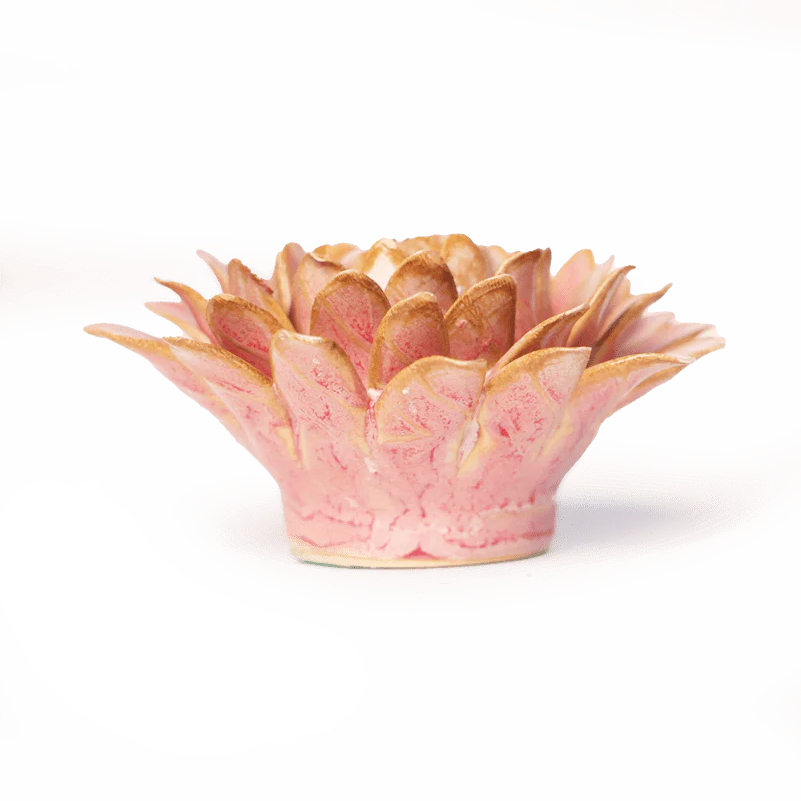 Pink Strawflower Ceramic Flower
