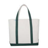 Jenna Kator | Great Lakes Canvas Tote | Natural/Forest Green