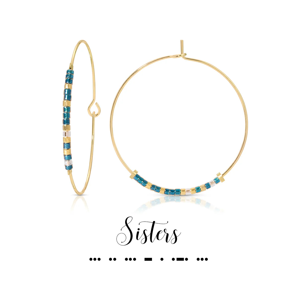 Morse Code Earrings | Sisters