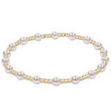enewton | Classic Sincerity Pattern 4mm Bead Bracelet | Pearl