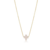 enewton | 16" Necklace Gold | Signature Cross | Off-White