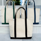 Jenna Kator | Great Lakes Canvas Tote | Natural/Navy