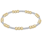 enewton | Classic Joy Pattern 2mm x 4mm Mixed Metal Bead Bracelet