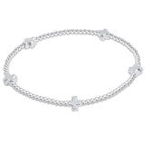 enewton | Signature Cross Small Sterling Pattern 2mm Bead Bracelet | Sterling