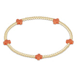 enewton | Signature Cross Small 2mm Gold Bracelet | Coral