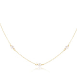 enewton | 15" Choker Simplicity Chain Gold | 4mm Pearl