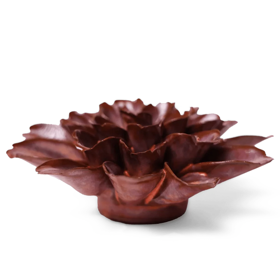 Peach Mocha Cornflower Ceramic Flower