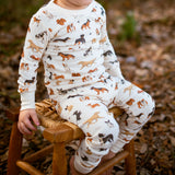 Kids Organic Long-Sleeve PJ Set | Cats + Dogs