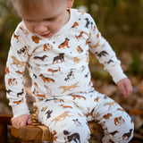 Kids Organic Long-Sleeve PJ Set | Cats + Dogs