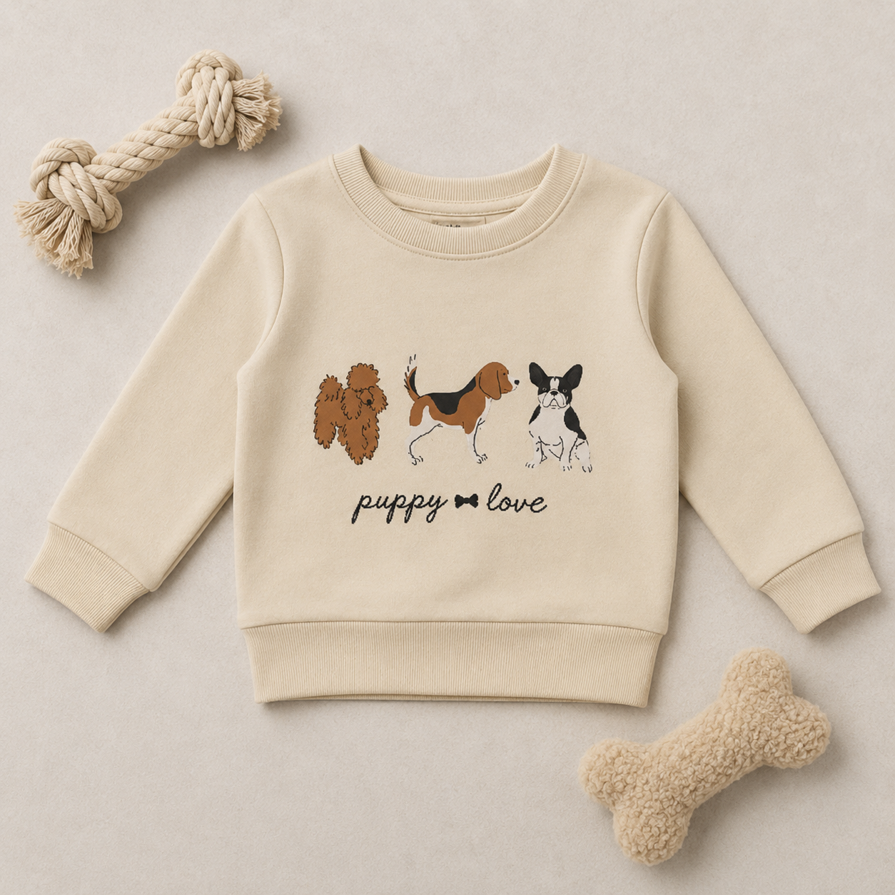 Kids Organic Crewneck Sweatshirt | Cats + Dogs