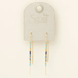 Cobalt Multi + Gold | Chromacolor Miyuki Thread Earring