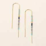 Cobalt Multi + Gold | Chromacolor Miyuki Thread Earring