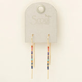 Dark Multi + Gold | Chromacolor Miyuki Thread Earring