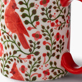 Christmas Cardinals Porcelain Mug