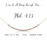 Morse Code Necklace | Philippians 4:13