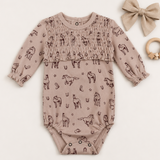 Organic Smocked Chest Bodysuit | Western