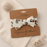 Organic Smocked Tie Headband | Cats + Dogs