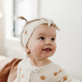 Organic Smocked Tie Headband | Harvest