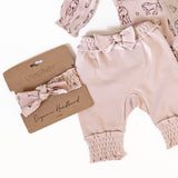 Organic Smocked Tie Headband | Western
