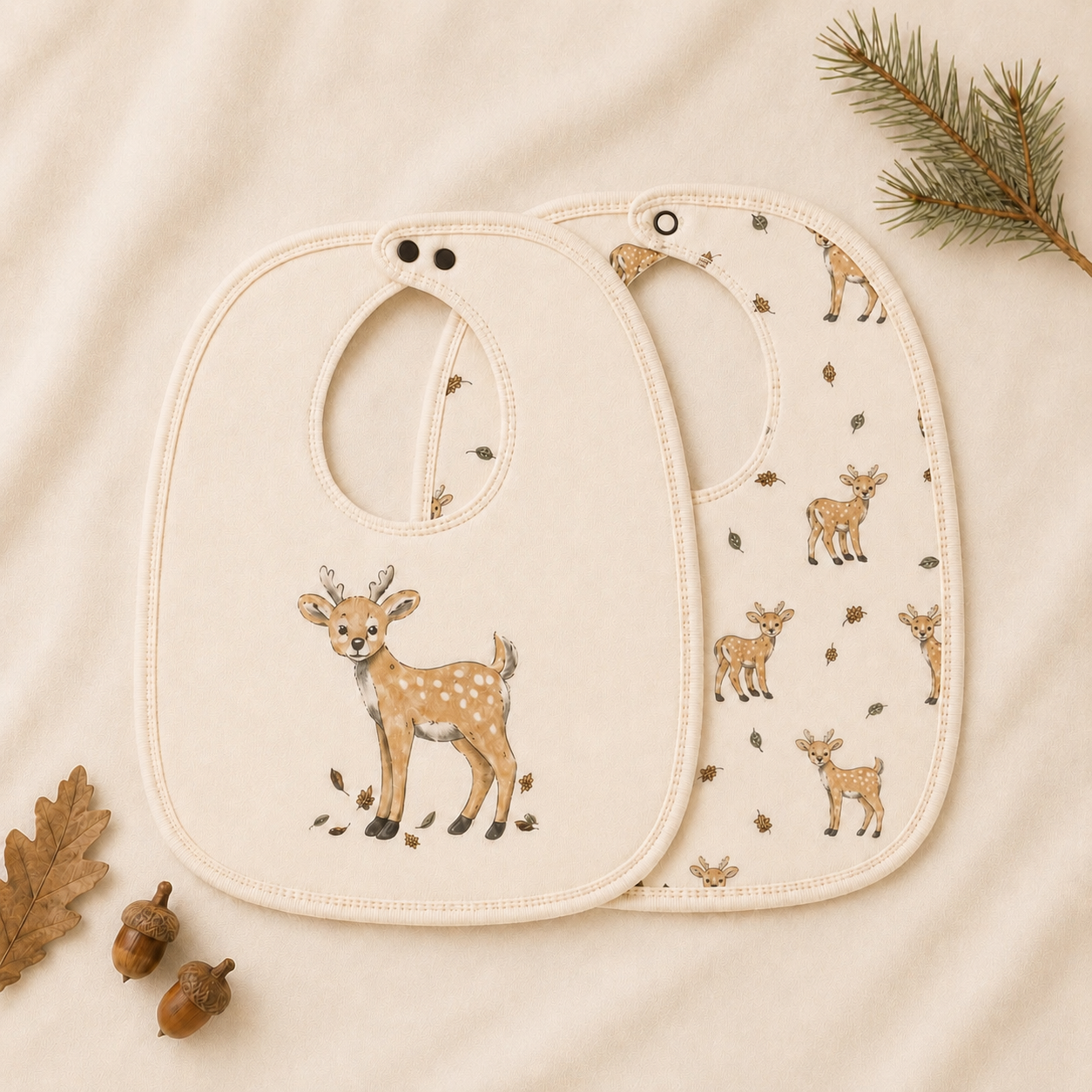 Organic 2-Layer Reversible Bib | Little Wilds
