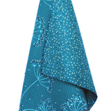 Teal Queen Anne's Lace | Two Sided Waffle Weave Microfiber Towels