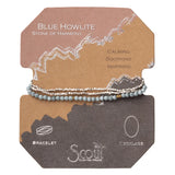 Blue Howlite Delicate Stone Bracelet/Necklace
