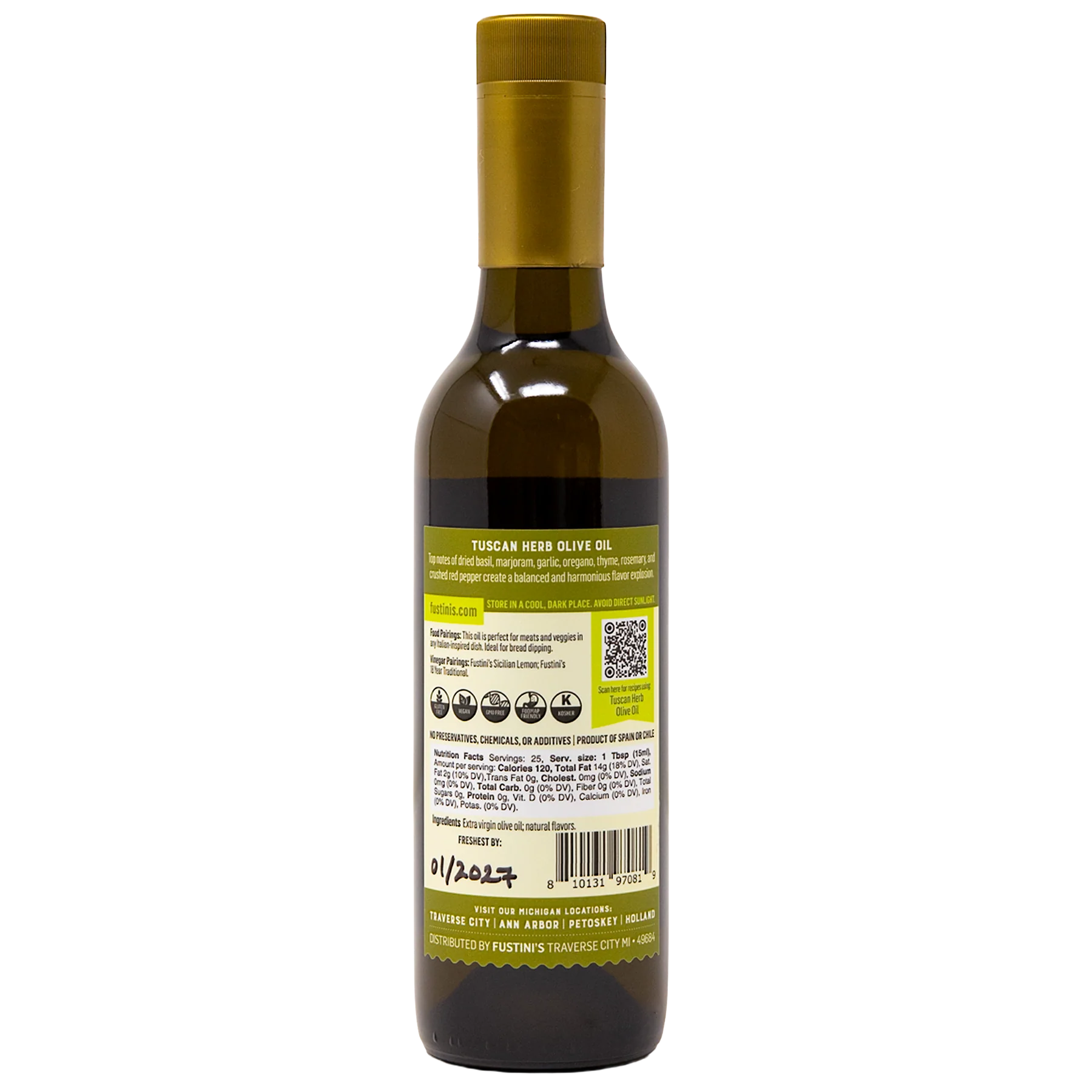 Tuscan Herb Olive Oil 375ml