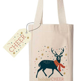 Holiday Cheer Deer Wine Bag