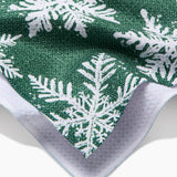 Snowy Days Green Tea Towel