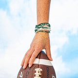 Bracelet Stack Game Day Color Block | White + Green