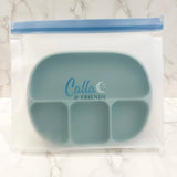 4 Section Suction Plate | Petunia Pink