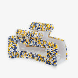 Lola Game Day Confetti Beaded Hair Claw | Blue + Yellow