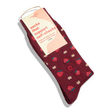 Socks that Support Self-Checks | Maroon Strawberries