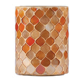 Glass Mosaic Tealight/Votive Holder | Amber