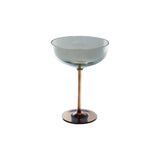Iridescent Martini Glass | Amber + Green