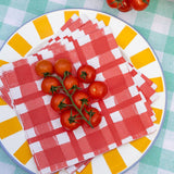 Red & White Check Napkins | 20 Pack