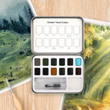 Watercolor Pocket Set Of 12 With Brush | Forest Colors