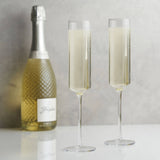 Laurel Crystal Champagne Flutes | Set of 2