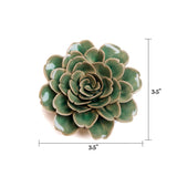 Green Rose Ceramic Flower