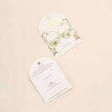 White Lace Flower/Gold | Pressed Flower Hoop Earring