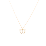 Butterfly Enamel Charm Necklace | Pink