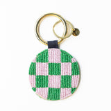Kelsey Soleil Sun Seed Bead Bag Accessory Key Ring | Yellow Green