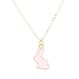 Bunny Enamel Charm Necklace